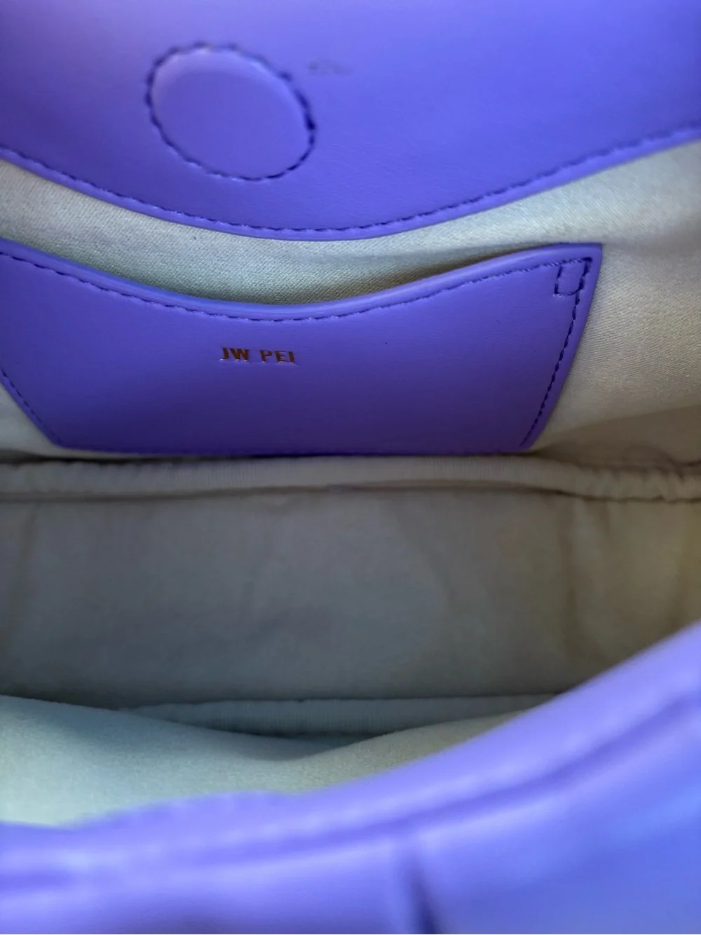 JW PEI Lilac Ruched-Handle Hobo Bag